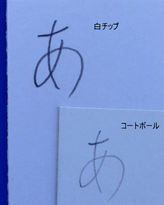 板目表紙に文字を書いた様子 板目表紙に文字を書いた様子