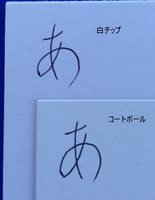 板目表紙に文字を書いた様子 板目表紙に文字を書いた様子
