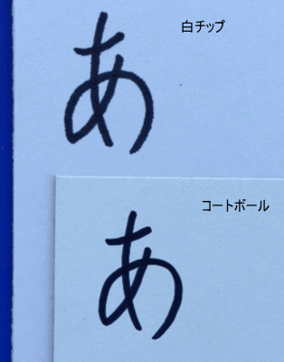 板目表紙に文字を書いた様子 板目表紙に文字を書いた様子